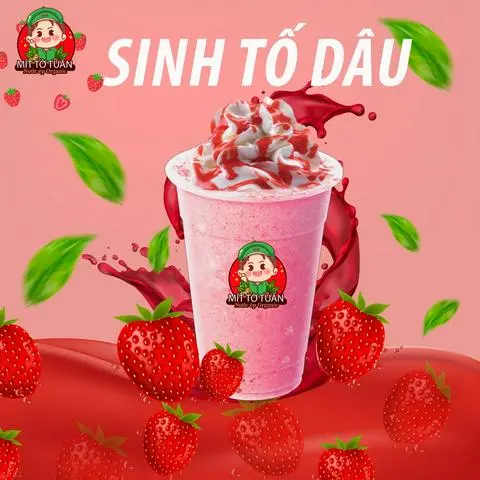 Hình ảnh Sinh tố dâu mix collagen lựu đỏ