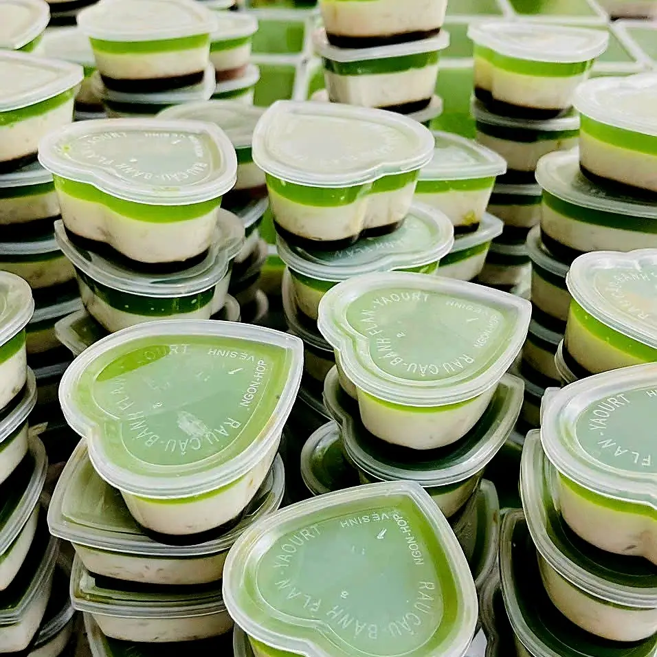 Hình ảnh Combo 5 Rau câu tim sợi giòn siêu ngon (tặng 01 bánh flan)