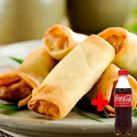 Hình ảnh Combo 12 Chả Giò Xốp Chiên + Coca