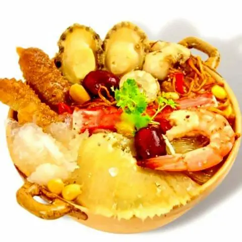 Hình ảnh Súp Bào Ngư Tổ Yến Vi Cá Hải Sâm - Thố Đất