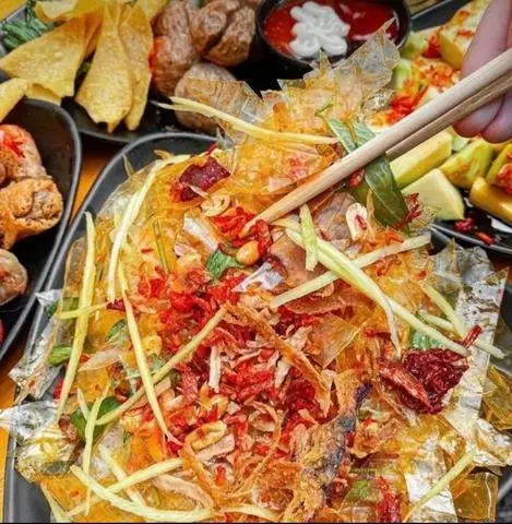 Hình ảnh dẻo trộn truyền thống đủ loại topping