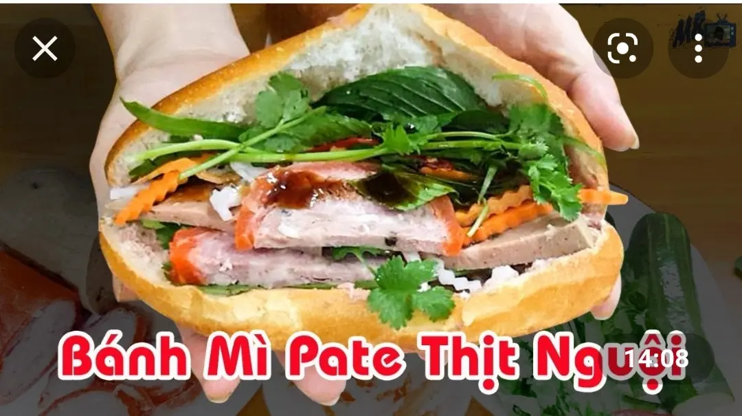 Hình ảnh Bánh Mì Pate Thịt Nguội