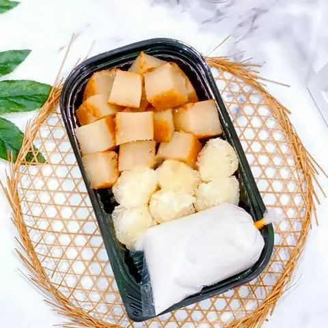 Hình ảnh Set (6 Viên Khoai + khoai mì nướng) + cốt dừa