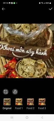 Hình ảnh Khoai môn sấy mắm hành 