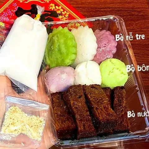Hình ảnh Set 3vị bò (Bò Nướng - 3 Bông - 3 Rễ Tre)+ Cốt Dừa