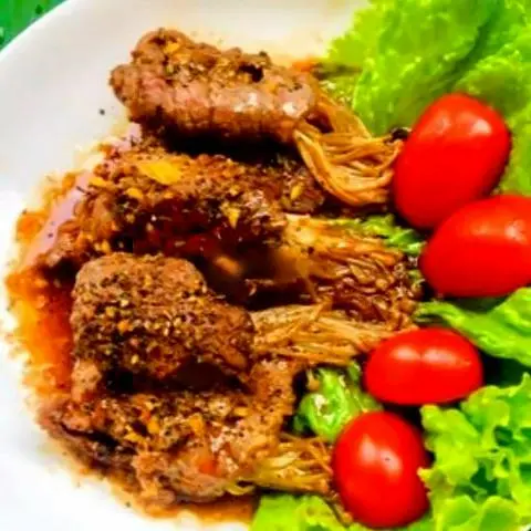 Hình ảnh GYUNIKU KINOKO TERI YAKI ( Bò Cuộn Nấm Kim Châm Áp Chảo Sôt Teri)