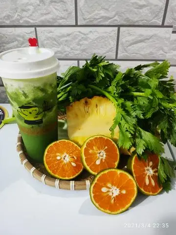 Hình ảnh Cần Tây+Cam+ Thơm