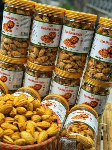 Hình ảnh Hạt Hạnh Nhân Mỹ Sấy Bơ 500g