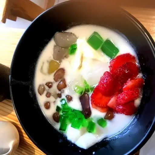Hình ảnh Tàu hủ dâu tây hạt đác
