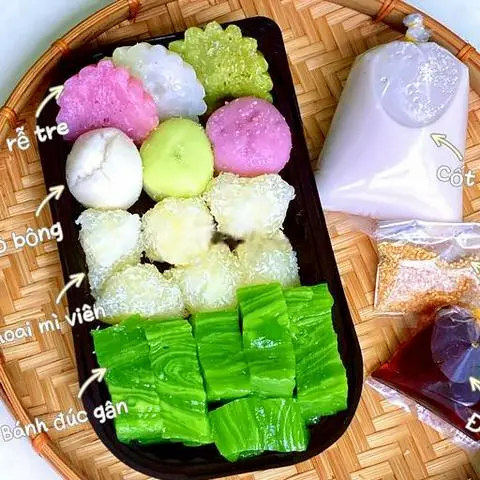Hình ảnh Sét 4vị (6viên khoai + 3bông + 3tre + đúc gân) + cốt dừa