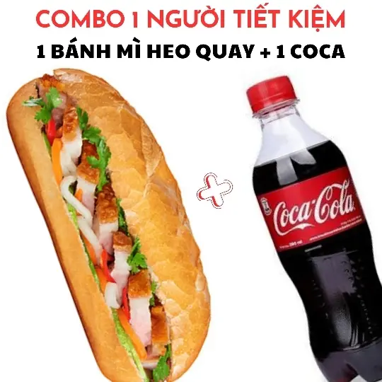 Hình ảnh Combo Bánh mì heo quay + Coca