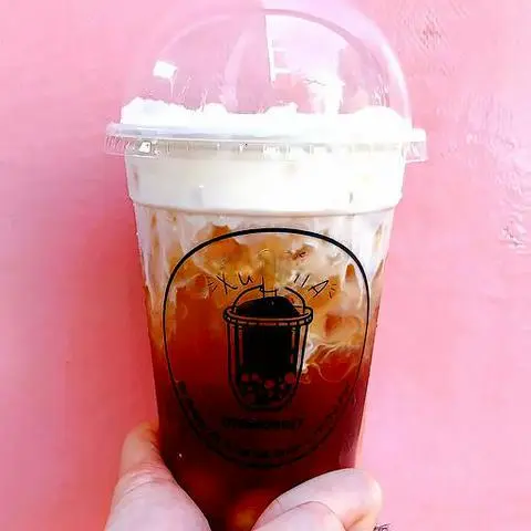 Hình ảnh Hồng trà macchiato kem phô mai size M