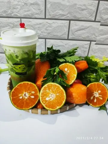 Hình ảnh Cần Tây+ Cam +Cà Rốt