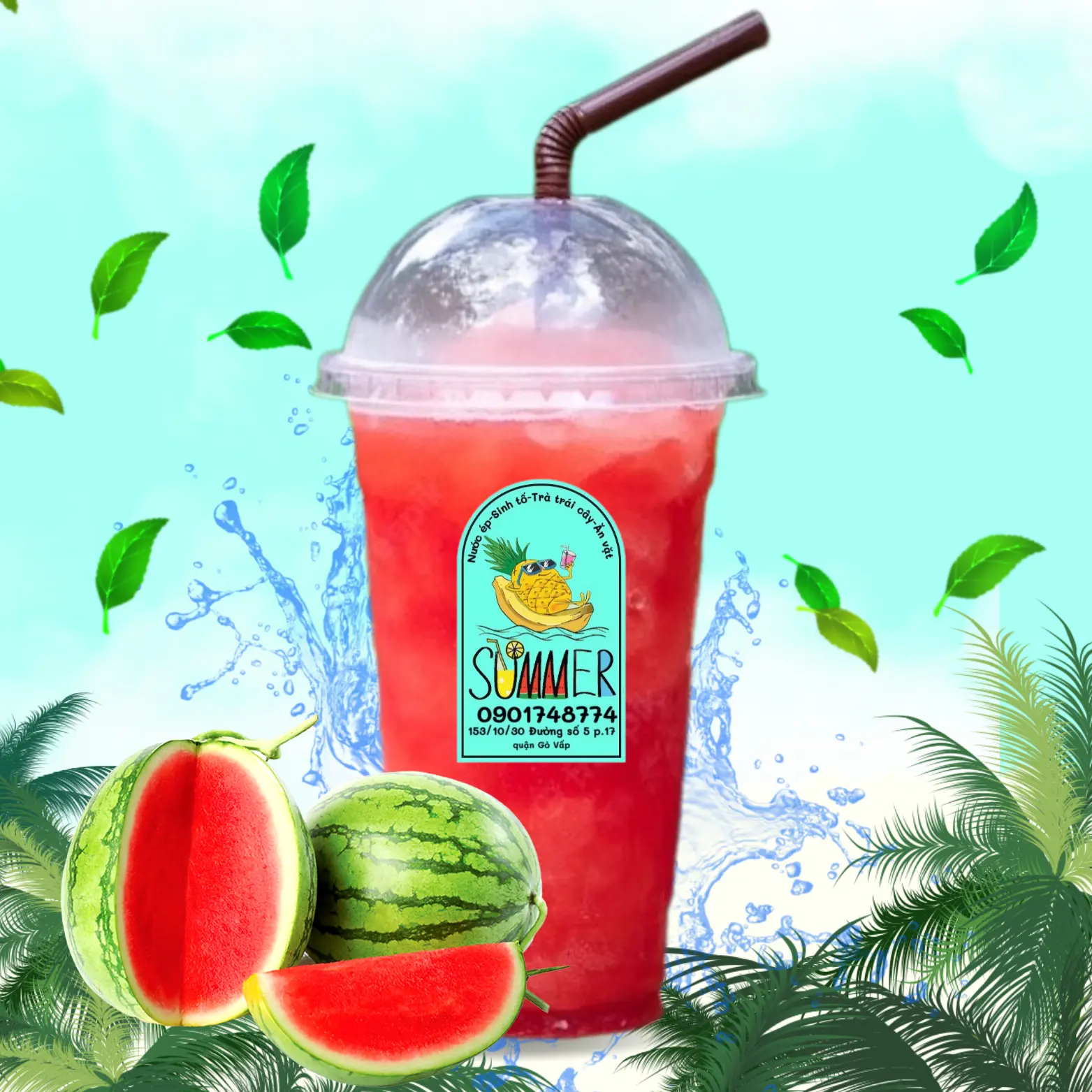 Hình ảnh Nước Ép Dưa Hấu  Ly 700ml 