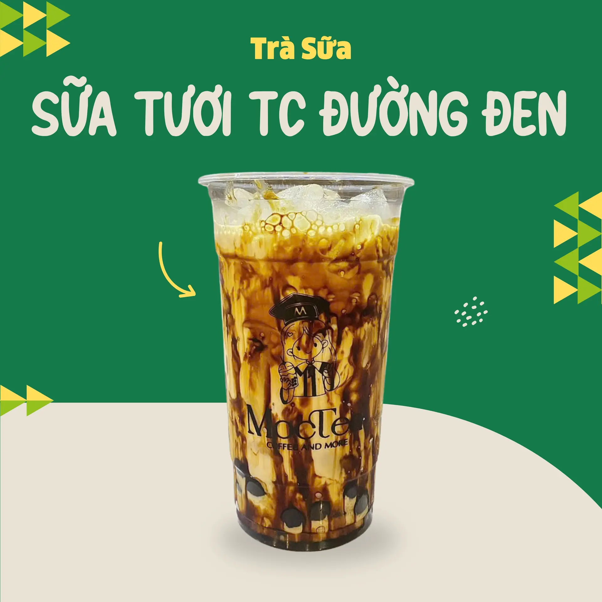 Hình ảnh Sữa tươi trân châu đường đen 