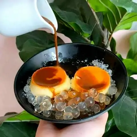 Hình ảnh Flan trân châu cafe cốt dừa