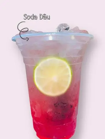 Hình ảnh Soda Dâu Trân Châu