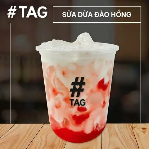 Hình ảnh Sữa dừa đào hồng