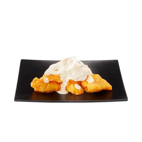 Hình ảnh Gà không xương sốt creamy onion nhỏ