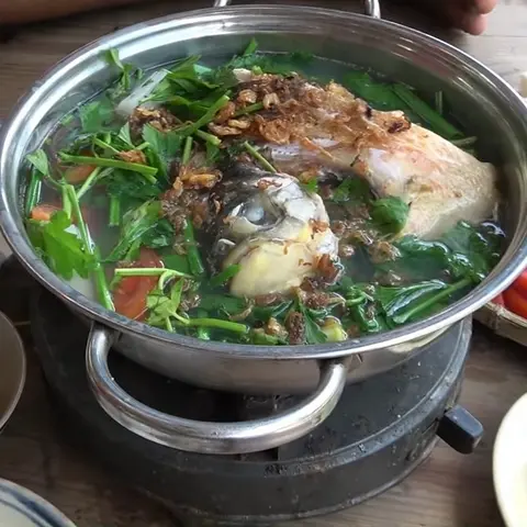 Hình ảnh lẩu cá chim trắng 