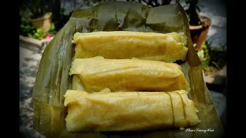 Hình ảnh Bánh bắp gói lá chuối( 1 đòn)