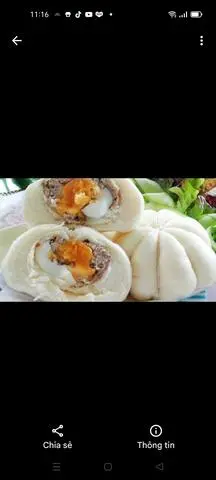 Hình ảnh Bánh bao nóng trứng muối cút xa xiu