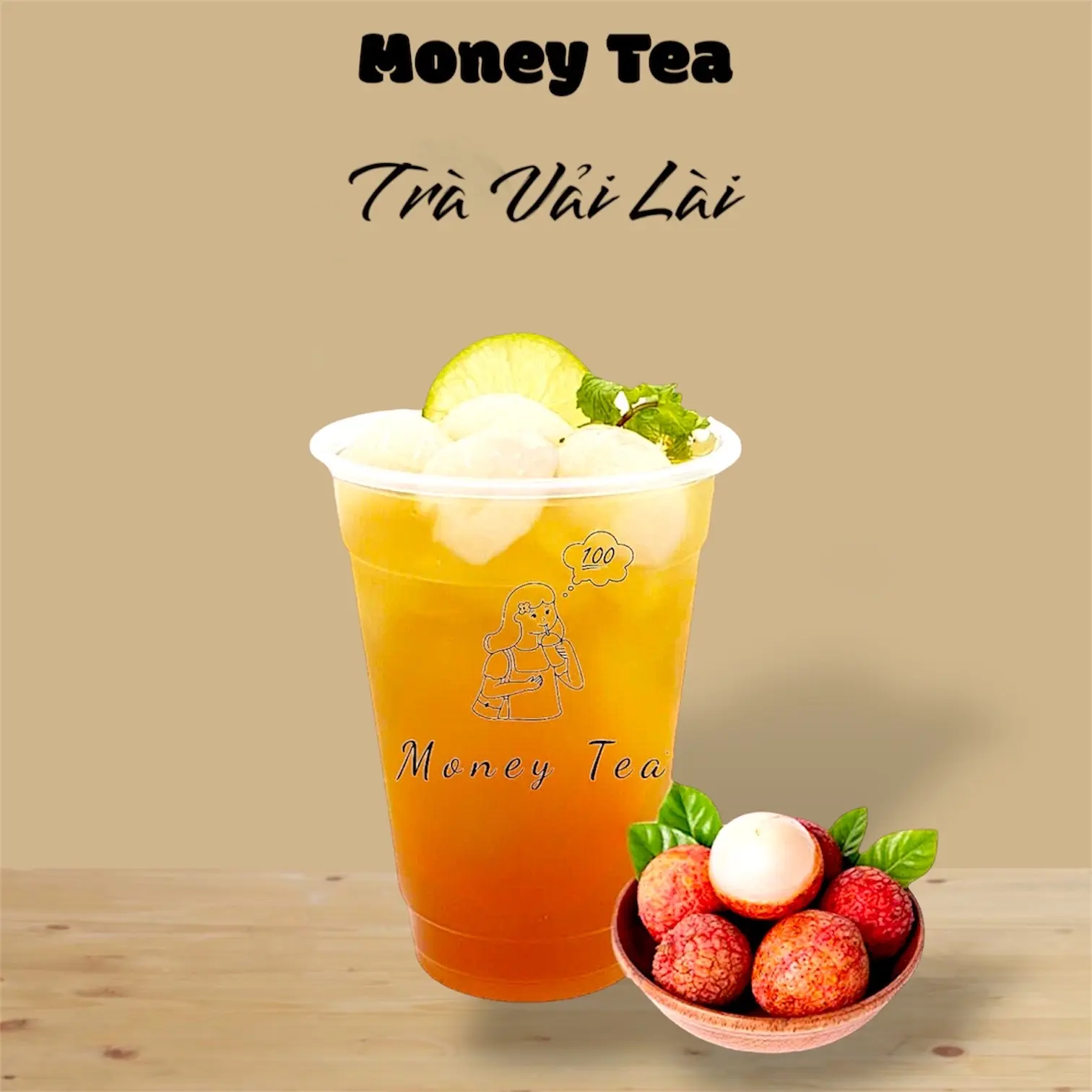 Hình ảnh Trà vải lài - Ly 700ml