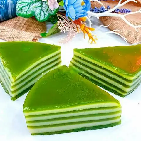 Hình ảnh 1 miếng - Bánh Da Lợn Đậu Xanh Cốt Dừa 