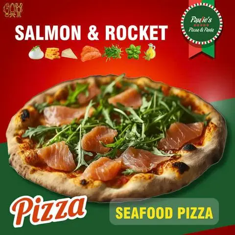 Hình ảnh Pizza Cá Hồi Xông Khói & Rau Rocket | Smoked Salmon & Rocket Pizza