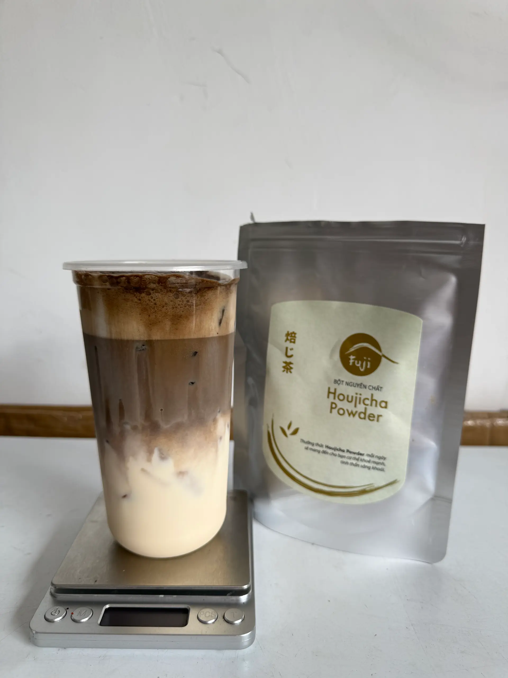 Hình ảnh Houjicha latte (sữa TH - Oatside - Gấu)