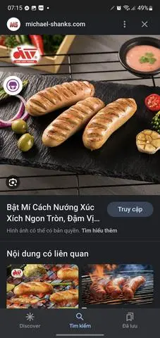 Hình ảnh XÚC XÍCH NƯỚNG K DẦU