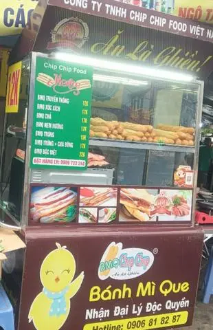 Hình ảnh bánh mì que nem nướng 