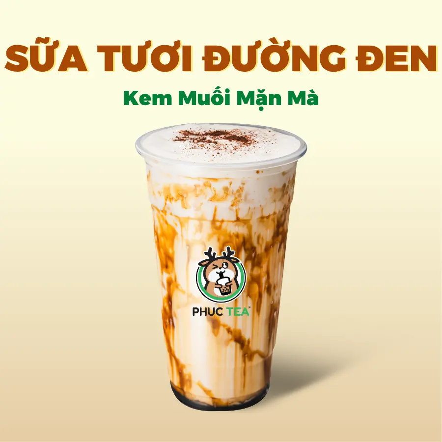 Hình ảnh Sữa Tươi Đường Đen Kem Muối (Size M)