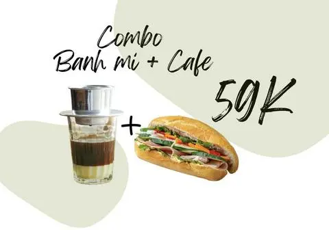 Hình ảnh Combo Bánh mì + Coffee