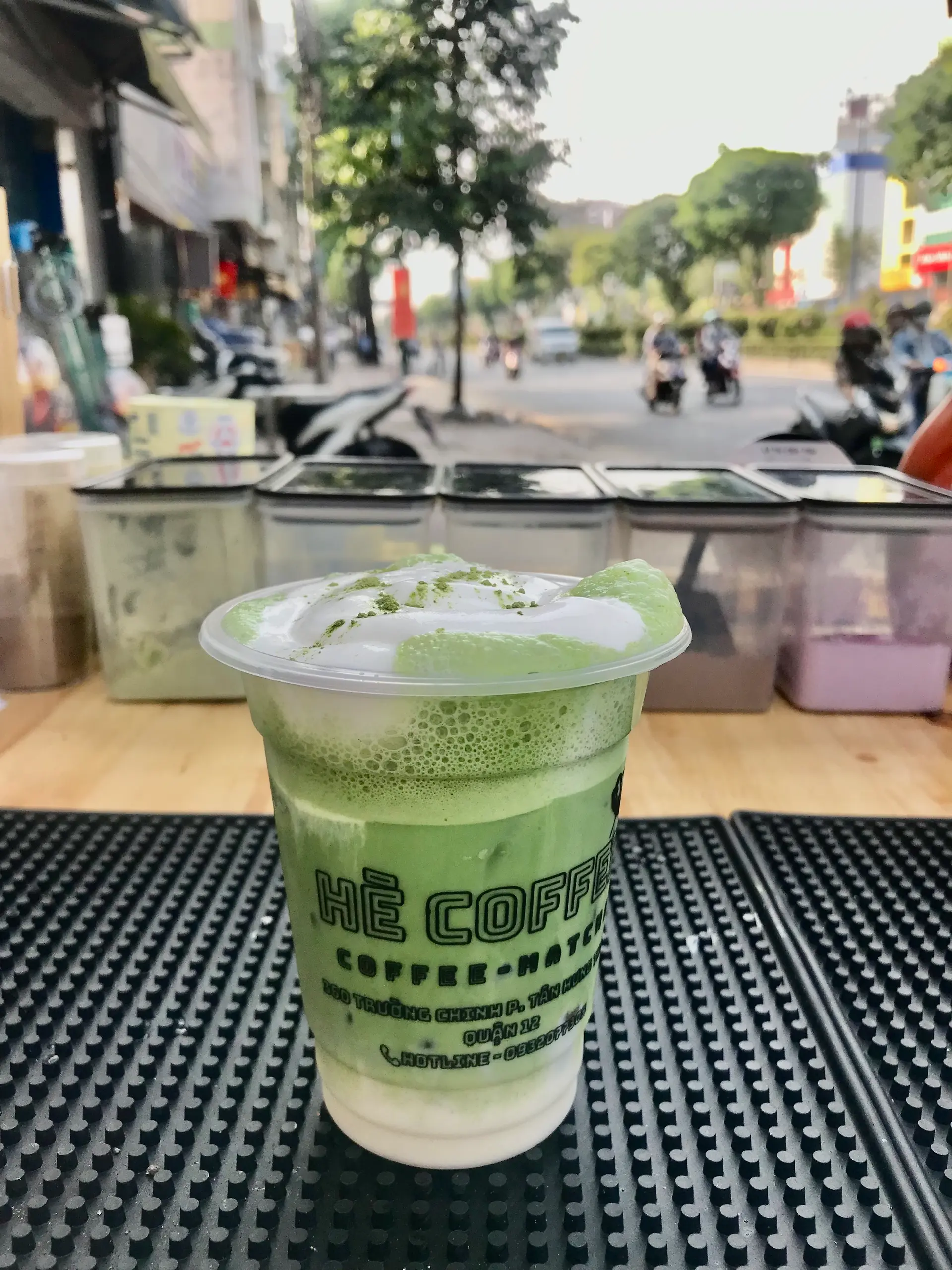 Hình ảnh matcha latte kem muối