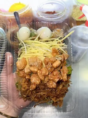 Hình ảnh bánh tráng phơi sương tỏi mỡ hành khô mực tóp mỡ