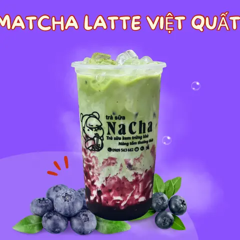 Hình ảnh Matcha Latte Việt Quất