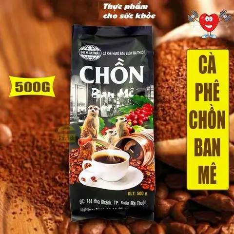 Hình ảnh Cà phê Chồn 500g, Cafe Pha Phin Buôn Mê Thuộc Việt Nam Đậm Vị Thơm Ngon