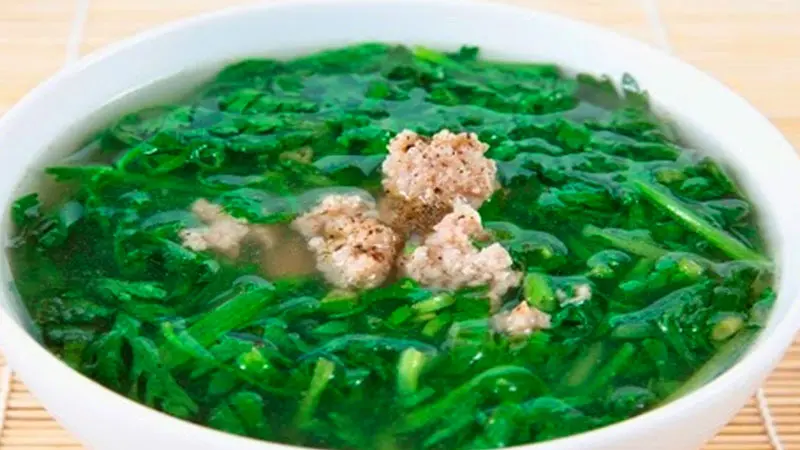 Hình ảnh Canh tần ô thịt - chén