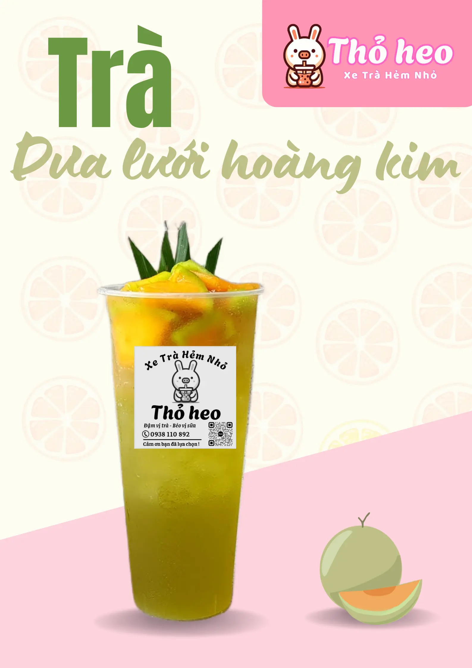 Hình ảnh Trà dưa lưới hoàng kim size L