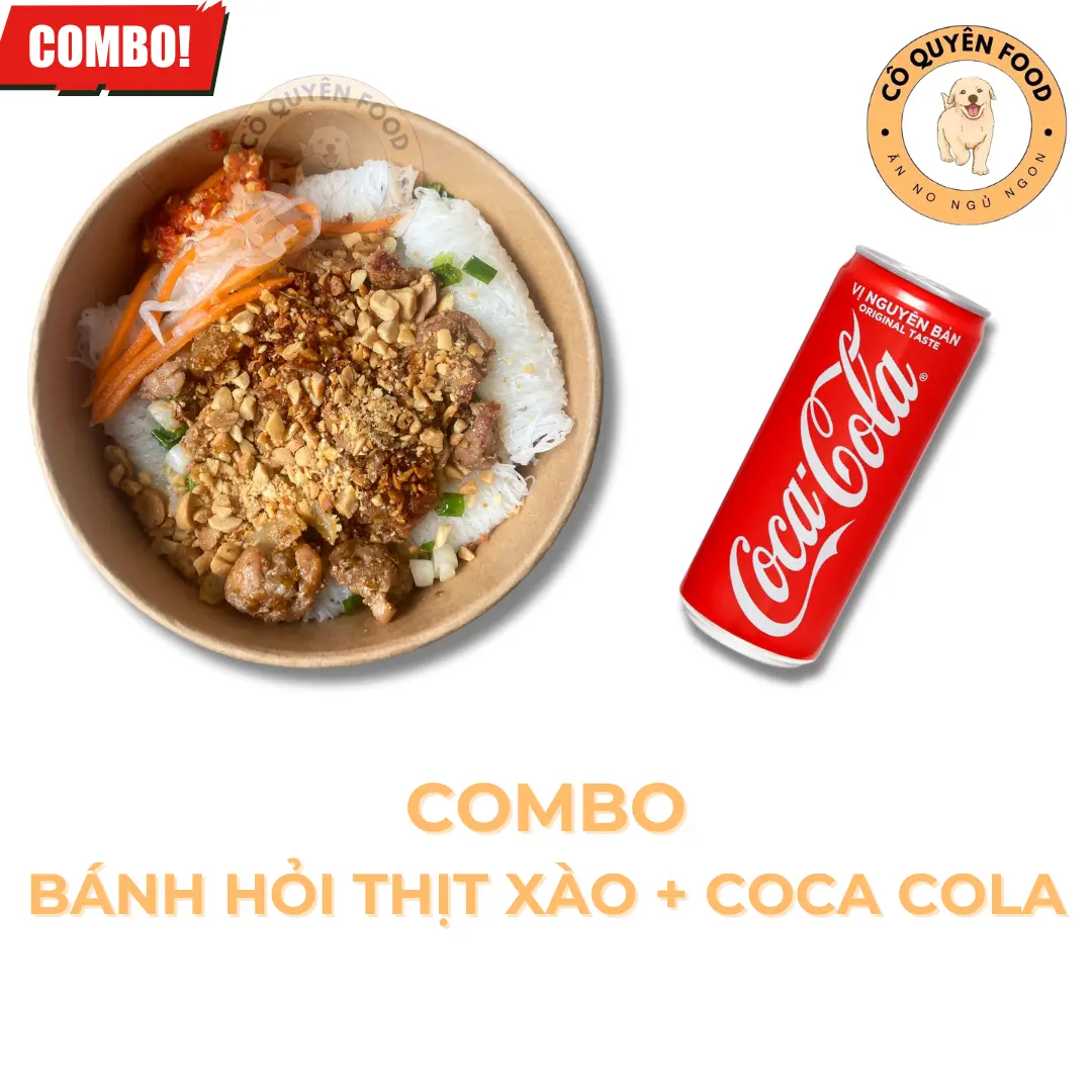 Hình ảnh COMBO BÁNH HỎI THỊT XÀO COCACOLA