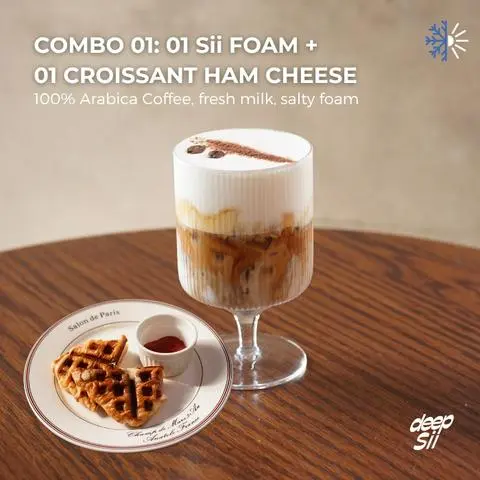 Hình ảnh Combo 2: Sii Foam + Bánh Croissant Ham Cheese