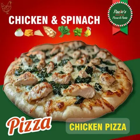 Hình ảnh Pizza Gà & Bó Xôi | Chicken & Spinach Pizza