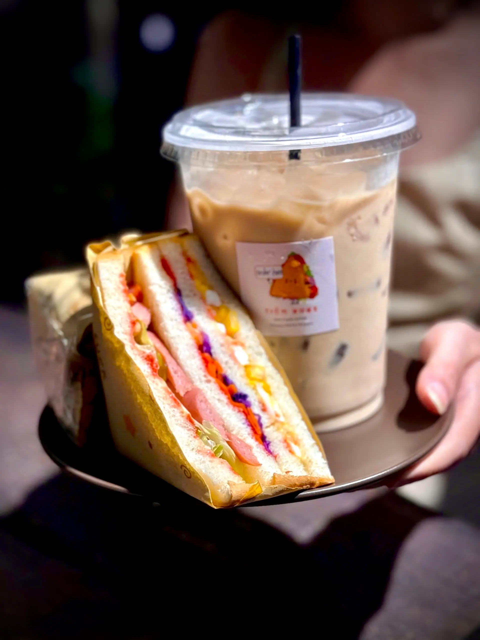 Hình ảnh Combo cafe sữa gấu + sandwich