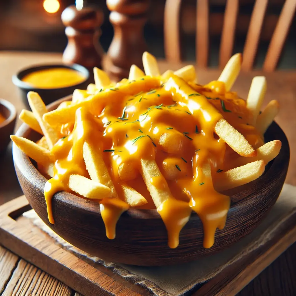 Hình ảnh Khoai tây chiên phủ sốt cheese