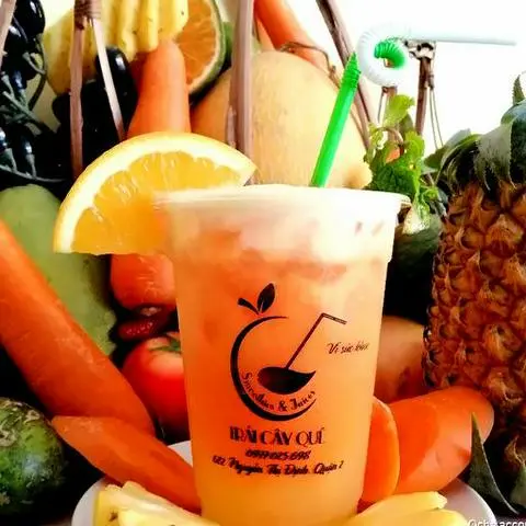 Hình ảnh Nước Ép Thơm, Cà rốt, Cam