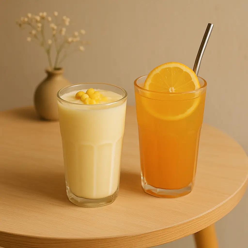 Hình ảnh Combo (Cam ép700ml, + sữa bắp 250ml ) 