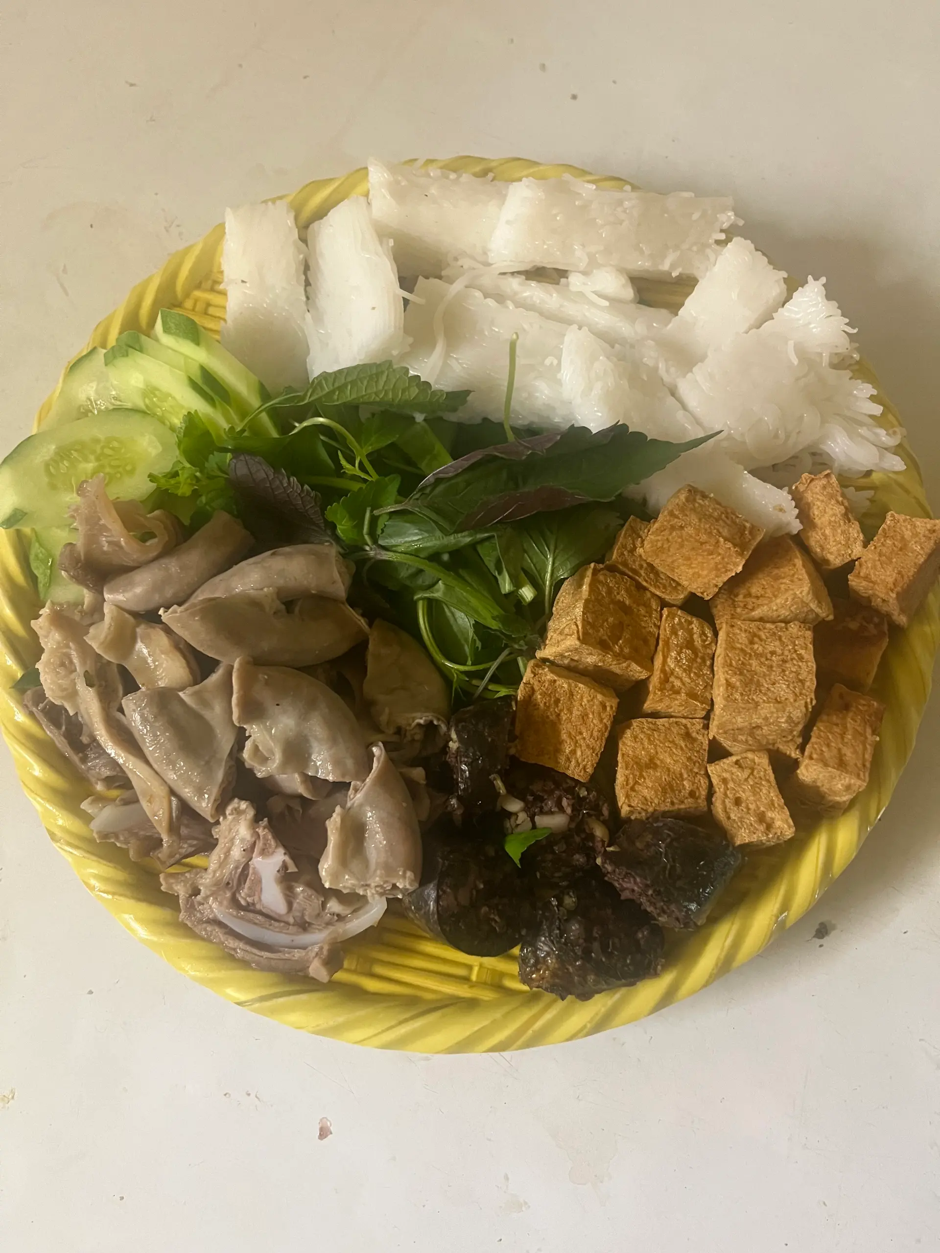 Hình ảnh bún đậu lòng thập cẩm