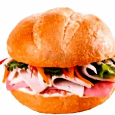Hình ảnh Hamburger thịt chả - phô mai lát