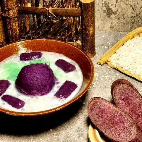 Hình ảnh Sago sữa dừa khoai tím